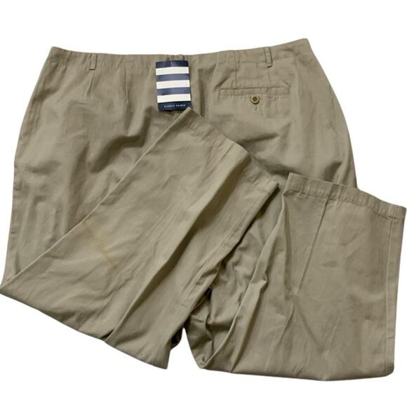 Lands End Khaki Pants Womens 20 Flat Front Casual Preppy Officewear Chino NWT - Picture 4 of 10